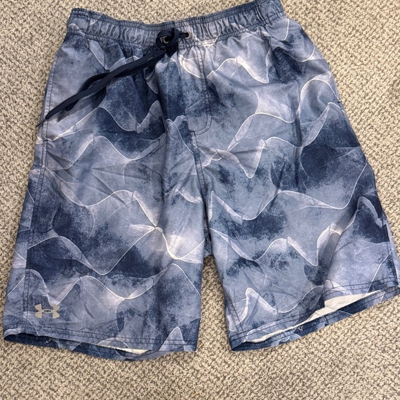 Under Armour Men's Gray Patterned Board Shorts swim trunks - Picture 1 of 4